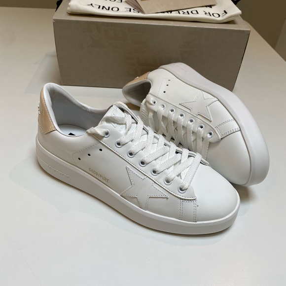 Golden Goose Pure Star Sneaker White/Creamy White Heel sz 40 NIB - Picture 10 of 10